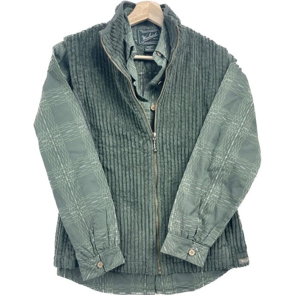 Woolrich Corduroy Vest and Matching Shirt 2 Piece Green Spruce NWT Womens Sz XS - Picture 6 of 16